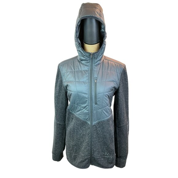 Outdoor Research Cyprus Hybrid Full Zip Hoody Womans S/P Jacket Gray Wool Blend - Picture 9 of 14
